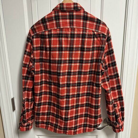 Vintage Wallace And Barnes Red Thick Overshirt Shirt Jacket Workwear - Picture 3 of 11